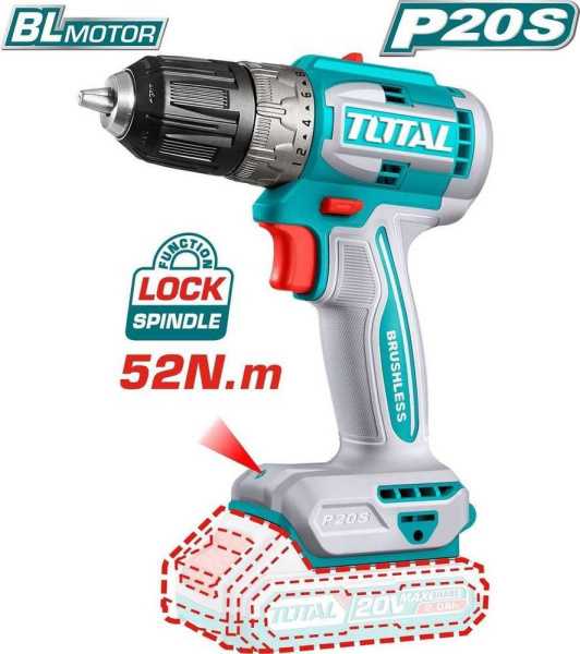 Total TCKLI20272 (шуруповерт, винтоверт, 2 АКБ, кейс)