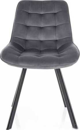 Стул Signal Monti Velvet Bluvel 14 (серый/черный)
